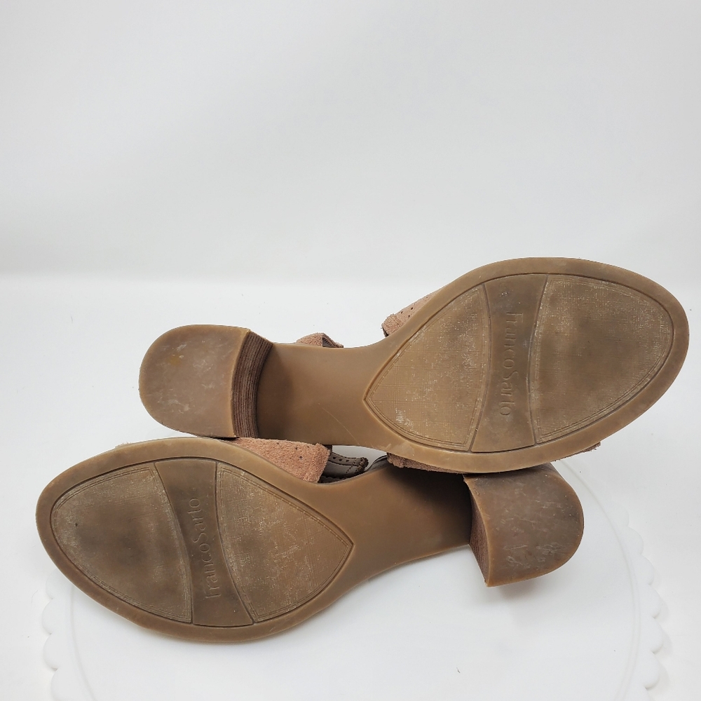 Franco Sarto Suede Open Toe Sandals with 3 inch heel Size 8 - Picture 7 of 7